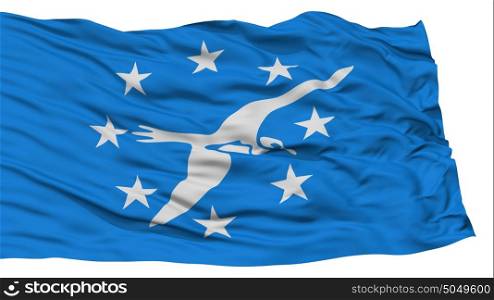Isolated Corpus Christi City Flag, United States of America. Isolated Corpus Christi City Flag, City of Texas State, Waving on White Background, High Resolution