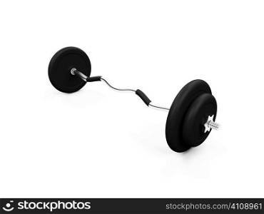 isolated dumbbell on a white background