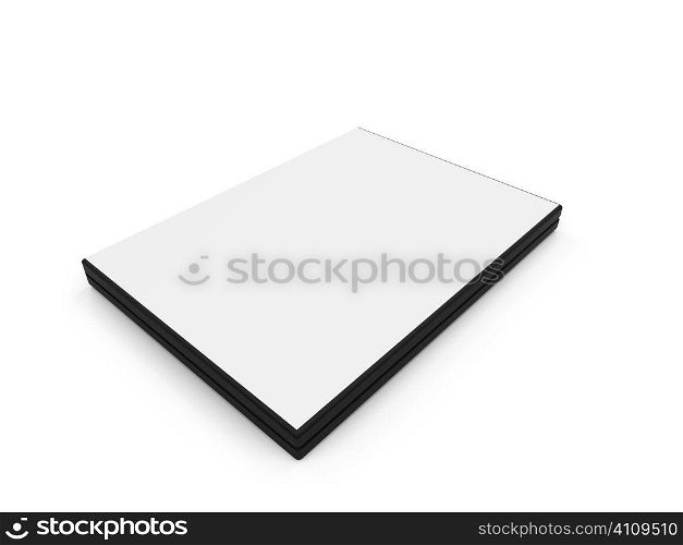 isolated Dvd blank box over white