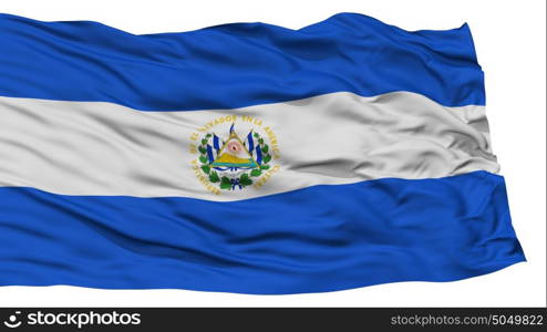 Isolated El Salvador Flag. Isolated El Salvador Flag, Waving on White Background, High Resolution