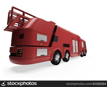 Isolated firetruck over white background
