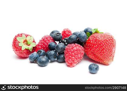 Isolated fresh berries