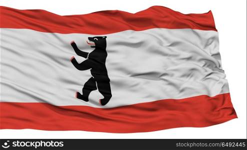 Isolated Germany City Flag, Capital City of Germany, Waving on White Background, High Resolution