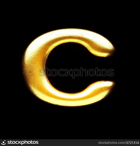 isolated golden letter