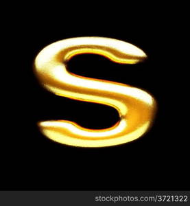 isolated golden letter