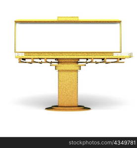 isolated golden object made in 3d graphics