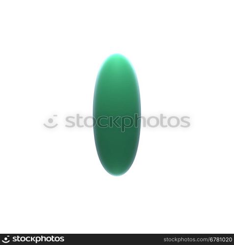 isolated green clay figure