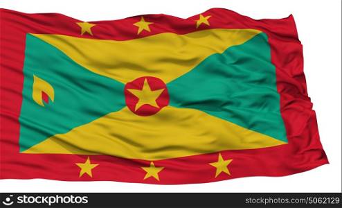 Isolated Grenada Flag. Isolated Grenada Flag, Waving on White Background, High Resolution