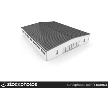 isolated hangar on a white background