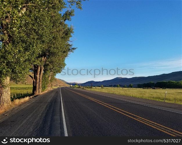 Isolated Highway in Eastern Oregon
