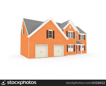isolated house on a white background