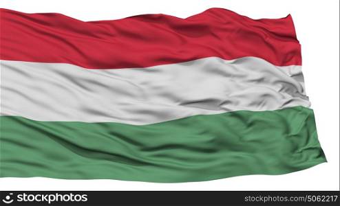 Isolated Hungary Flag. Isolated Hungary Flag, Waving on White Background, High Resolution