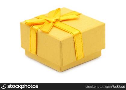 Isolated image of yellow gift boxes on a white background