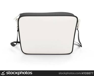 isolated leather handbag on a white background