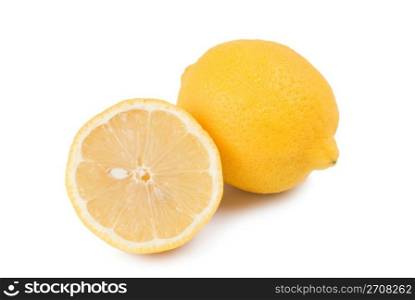 Isolated lemon fruit on white background