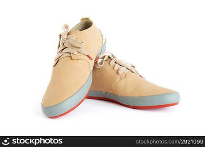 isolated male modern style shoes