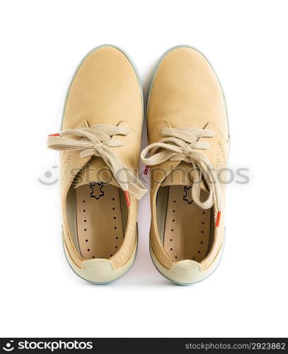 isolated male modern style shoes