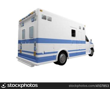Isolated medicine car on a white background