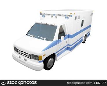 isolated medicine car on a white background