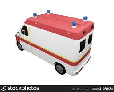 isolated medicine car on a white background