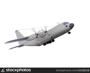 isolated military airplane over white background