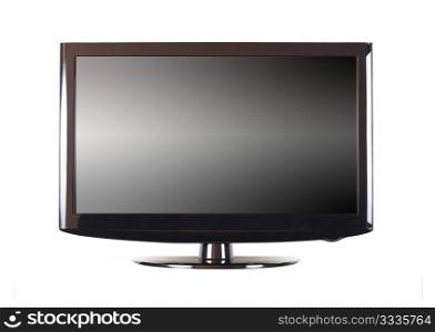 Isolated modern panel television on white background