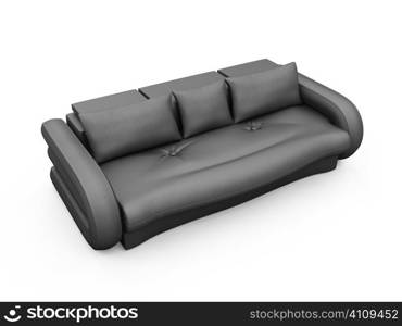 isolated modern sofa over white background