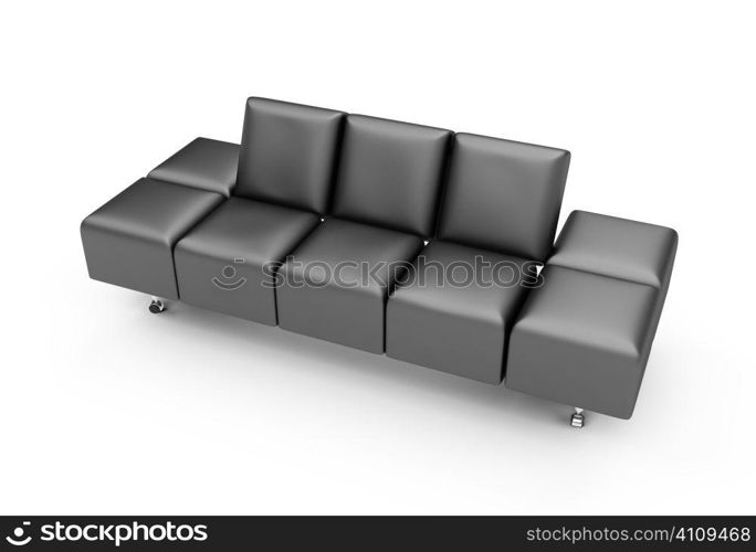 isolated modern sofa over white background