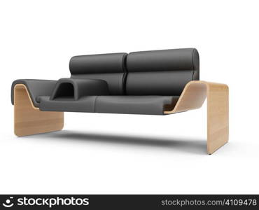 isolated modern sofa over white background