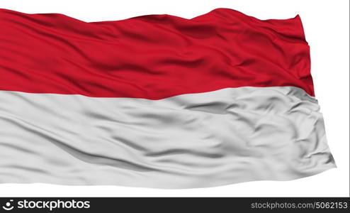 Isolated Monaco Flag. Isolated Monaco Flag, Waving on White Background, High Resolution
