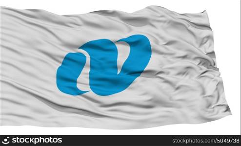 Isolated Nagasaki Japan Prefecture Flag. Isolated Nagasaki Japan Prefecture Flag, Waving on White Background, High Resolution