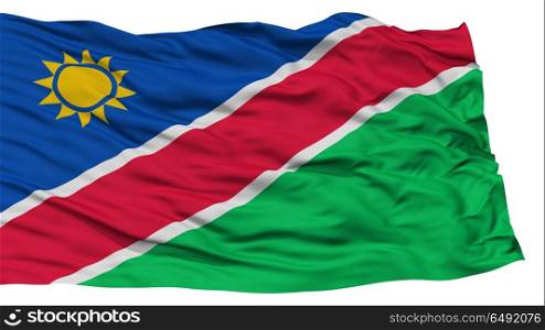 Isolated Namibia Flag, Waving on White Background, High Resolution