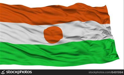 Isolated Niger Flag, Waving on White Background, High Resolution