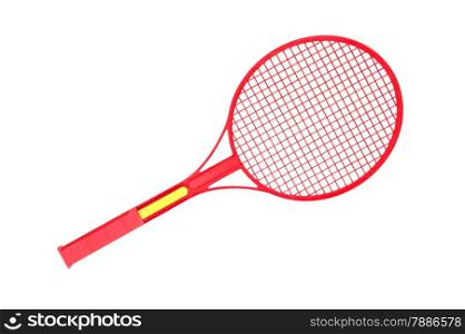 isolated object on white - badminton racket