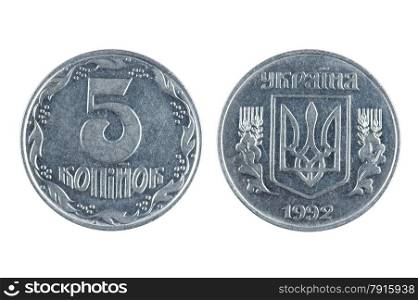 isolated object on white - coin Ukraine