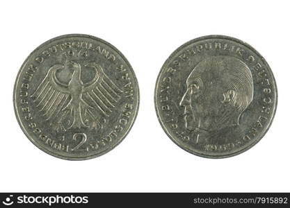 isolated object on white - Germany coin