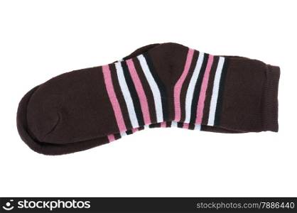 isolated object on white - knitted socks