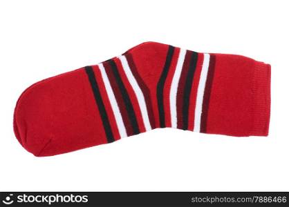 isolated object on white - knitted socks