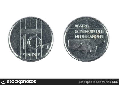 isolated object on white - Netherlands coin