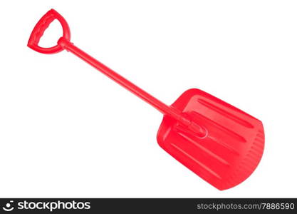 isolated object on white - plastic shovel