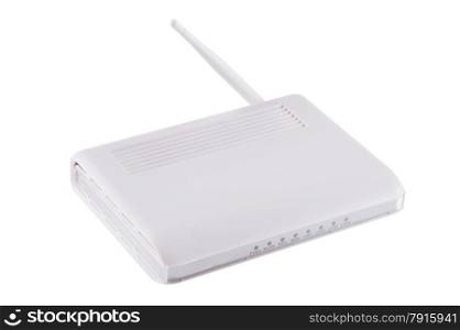isolated object on white - Wireless router