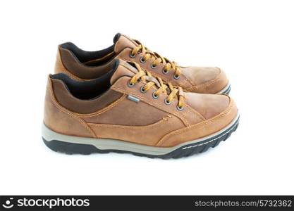 isolated on white male modern style jogging shoes