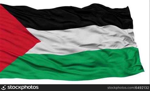 Isolated Palestine Flag, Waving on White Background, High Resolution