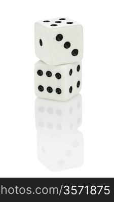 isolated Playing dice