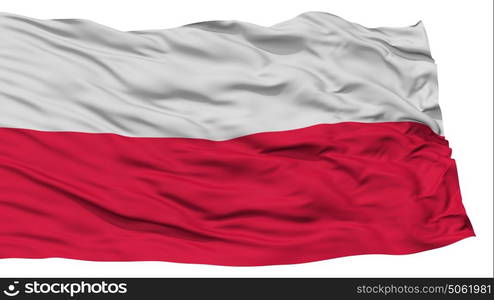 Isolated Poland Flag. Isolated Poland Flag, Waving on White Background, High Resolution