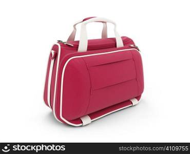 isolated red handbag on a white background