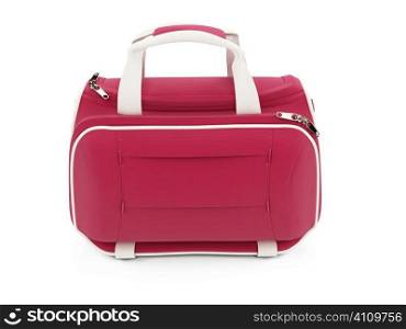 isolated red handbag on a white background