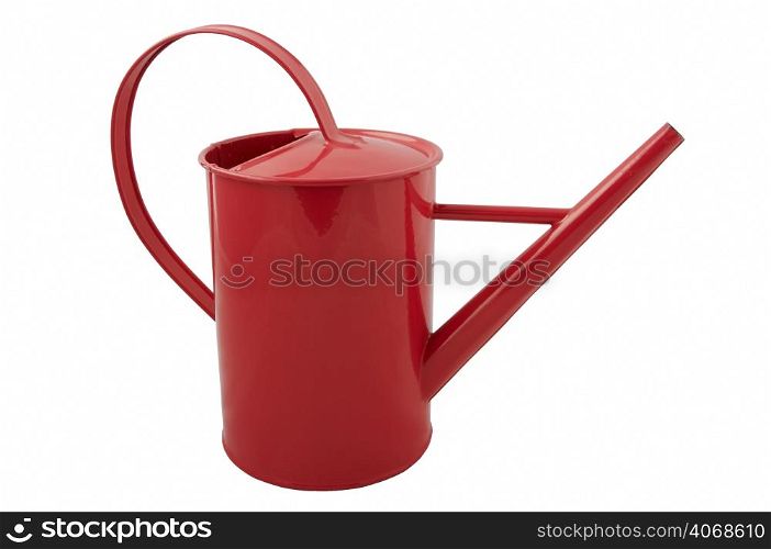 Isolated red watering can