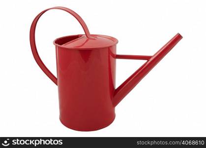 Isolated red watering can
