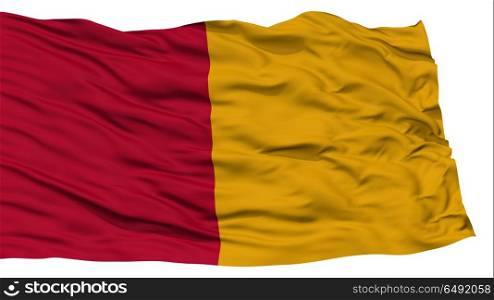 Isolated Rome City Flag, Capital City of Italy, Waving on White Background, High Resolution